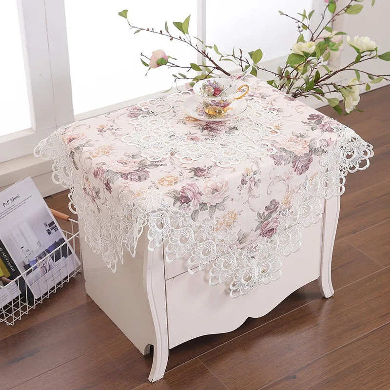 Nordic Laces Ins Styles Square Tablecloth Art Kitchen Dinning Desk Tea Coffee Rectangular Table Cloth Dust Cover Towels For Home | Дом и сад