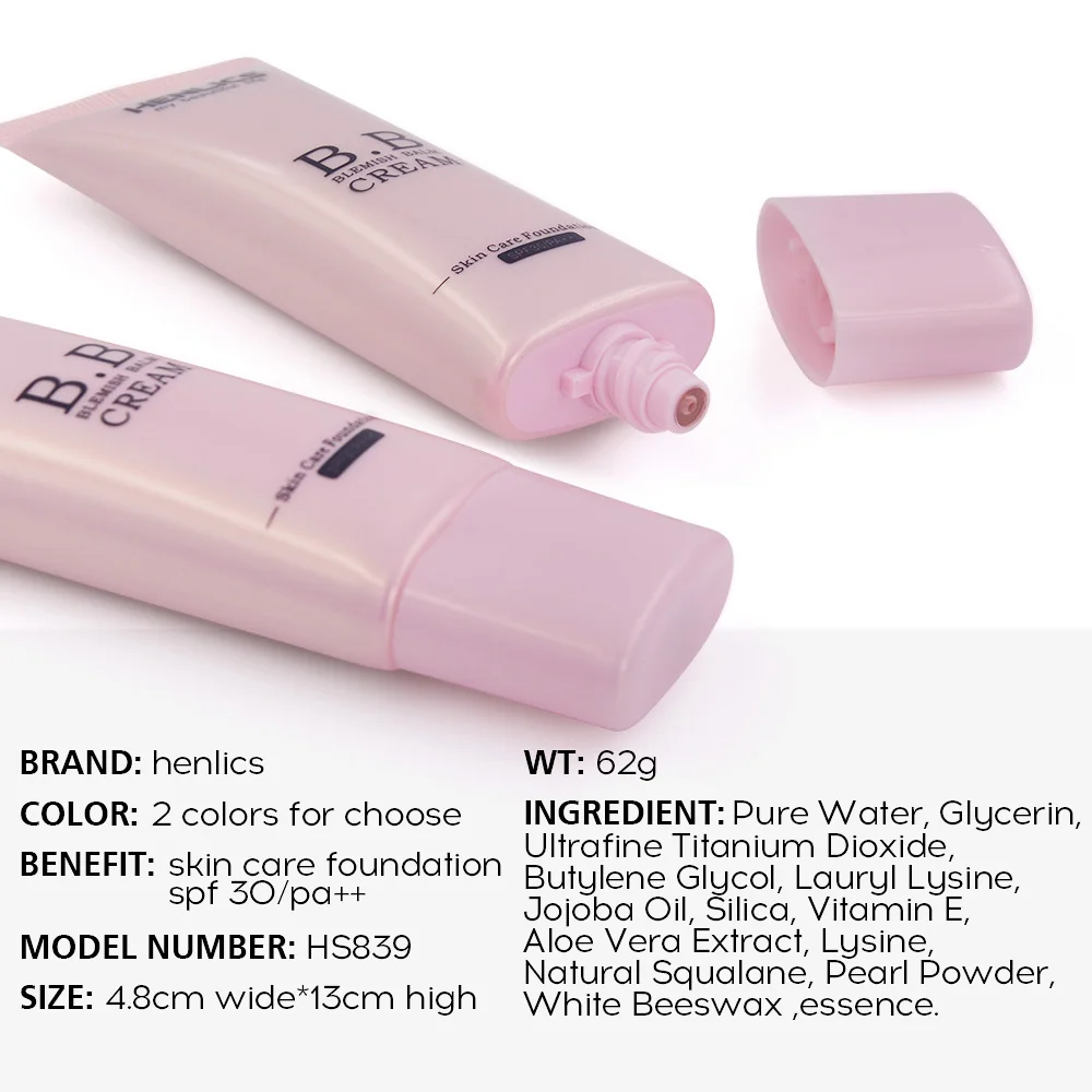 HENLICS BB крем отбеливающий увлажняющий маскирующий крем Pro Nude Foundation Make Up Base Foundation Cream