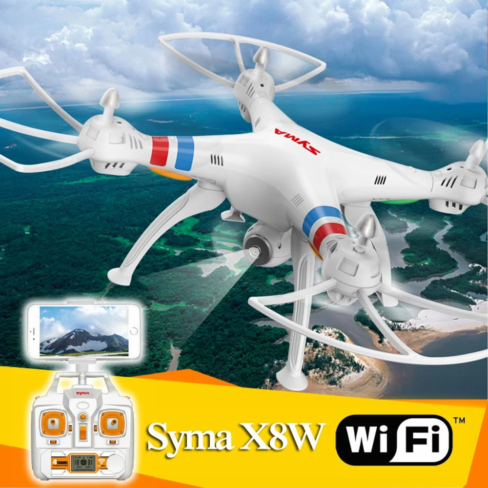 SYMA X8W FPV Радиоуправляемый квадрокоптер Дрон с Wi Fi камерой 2 4G 6 осевой X8C 2MP камера RTF