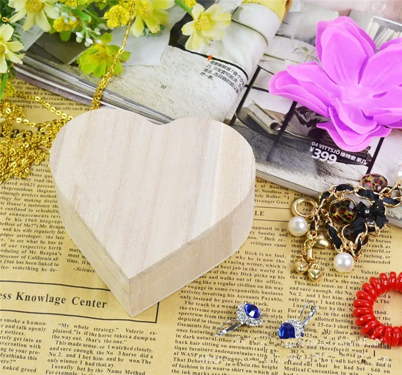Модные деревянные футляры для переноски DIY красивая коробка ювелирных изделий в