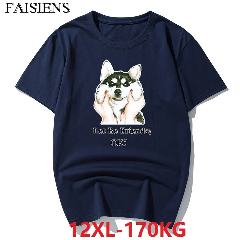 FAISIENS летние мужские смешные футболки хаски собака с коротким рукавом новые