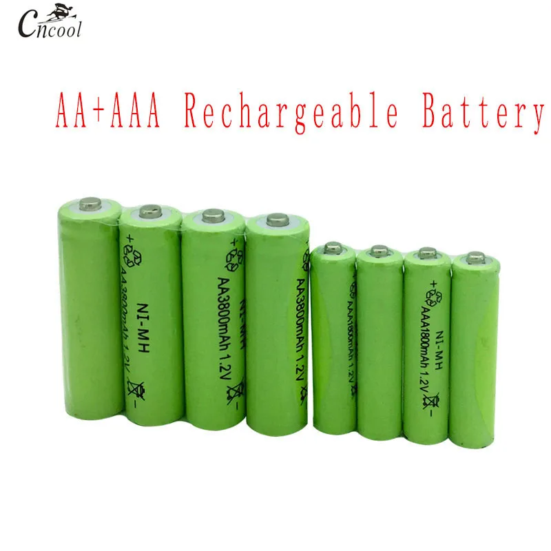 Оптовая продажа 20 шт AA 3800 mAh Ni MH аккумуляторные батареи + AAA 1800 перезаряжаемая