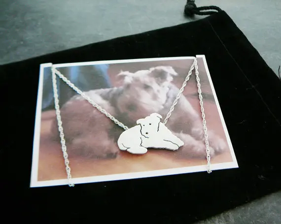 Новейшее ожерелье с портретом животного на заказ.. Серебряные ювелирные изделия