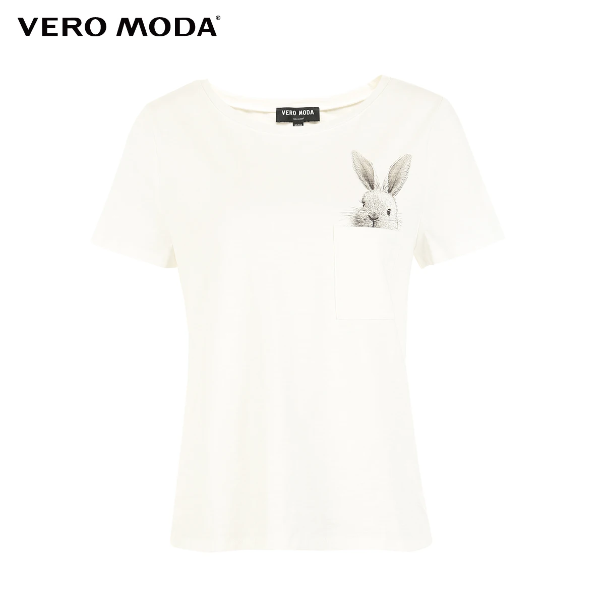 Vero Moda футболка с короткими рукавами и круглым вырезом с рисунком кролика | 317301510