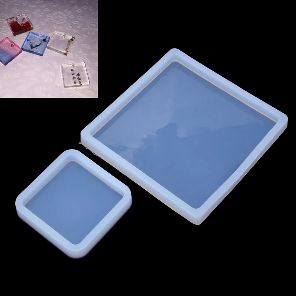 

JAVRICK DIY прозрачный силиконовый квадратной формы Полимерная глина-смола отливки нержавеющей стали кронштейна, продукты форма для изготовлен...