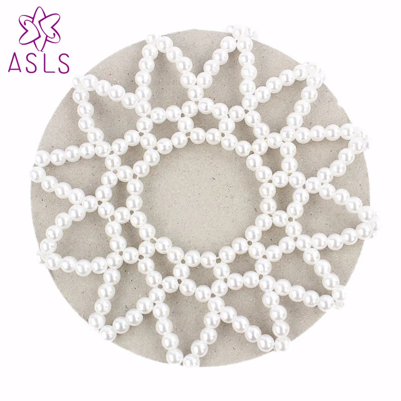 Новая Женская эластичная сетка для волос с тонким камнем женская вязаная ручной