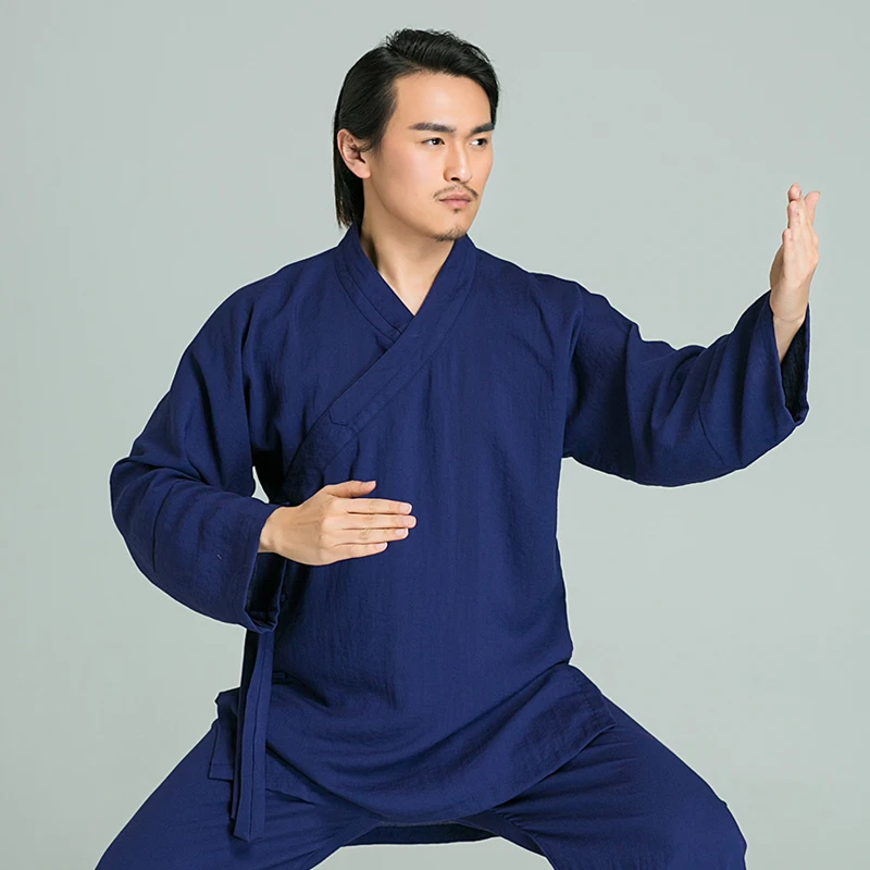 Susplice ручная работа льняная форма Tai Chi Wushu кунг фу костюм для боевого искусства и