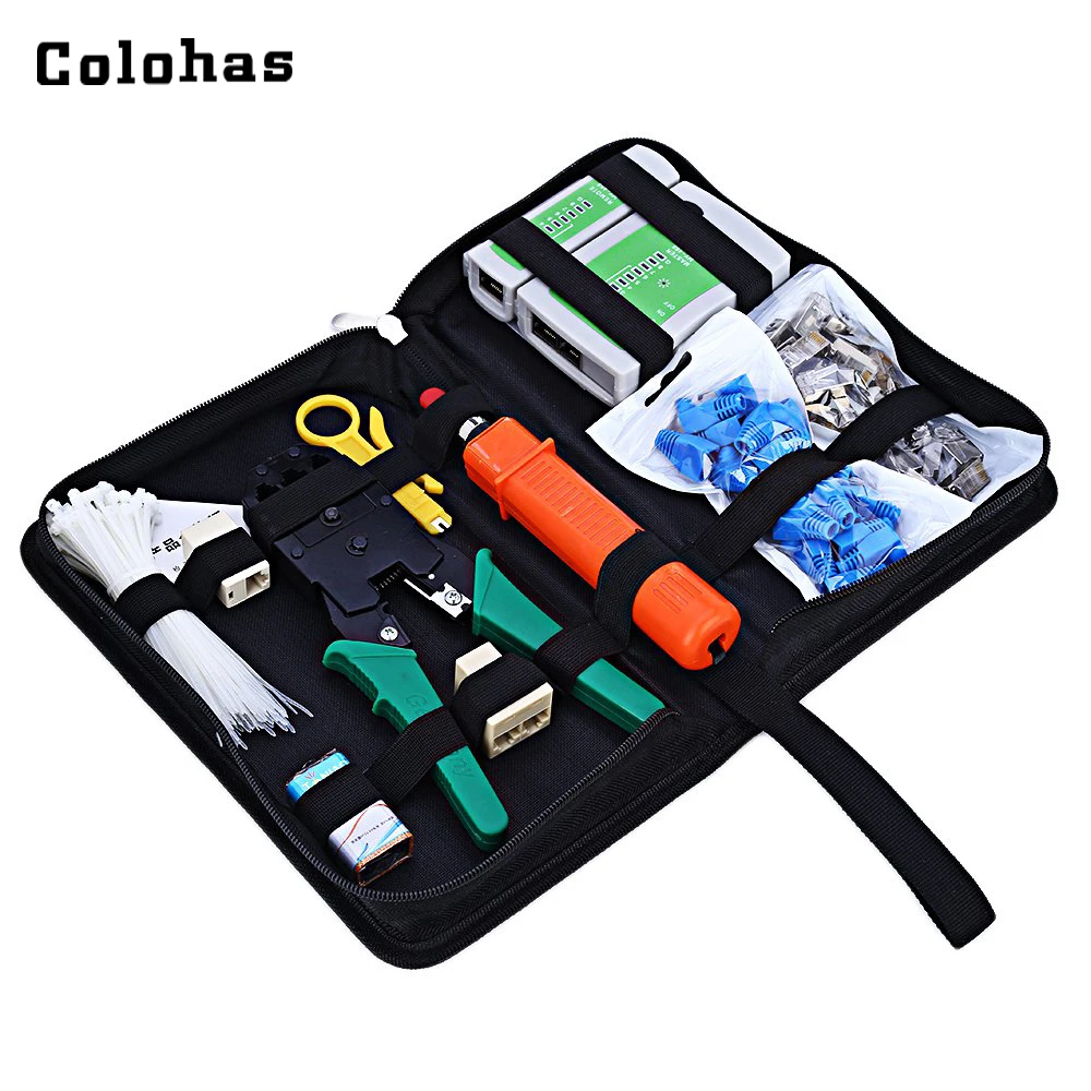 Набор инструментов для ремонта сети портативный Ethernet кабель RJ45 щипцы обжима