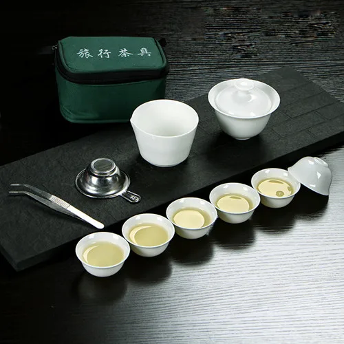 11pcs Tea Set 11 шт чайный набор Китай путешествия чайные наборы кунг-фу керамическая портативная чайная чашка из фарфора сервис Gai wan чайный горшок Кружка Чайный чайник для чайной церемонии - Цвет: 11pcs Tea Set