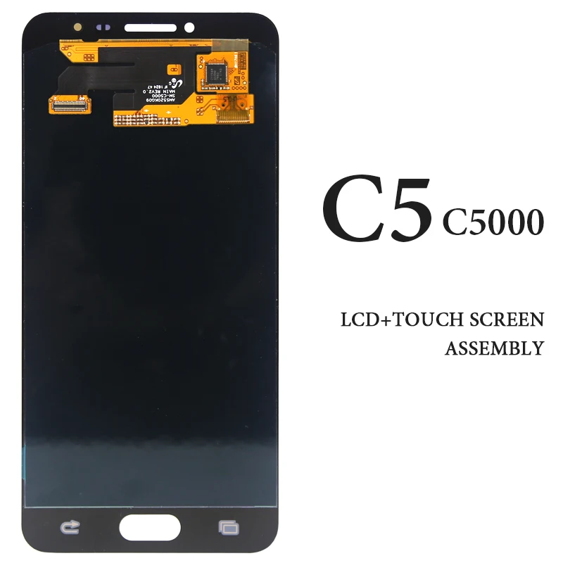Телефон Заменить Сенсорный экран для Samsung Galaxy C5 C5000 ЖК-дисплей 5 2 дюймов AMOLED черный