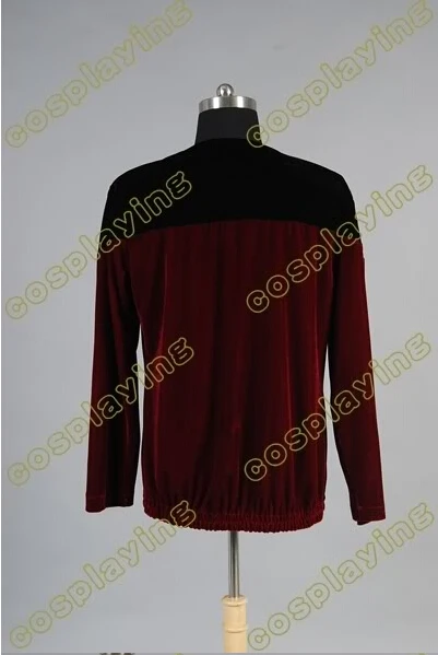 Костюм Picard черный красный Бархатный жакет косплей-униформа костюм на Хэллоуин