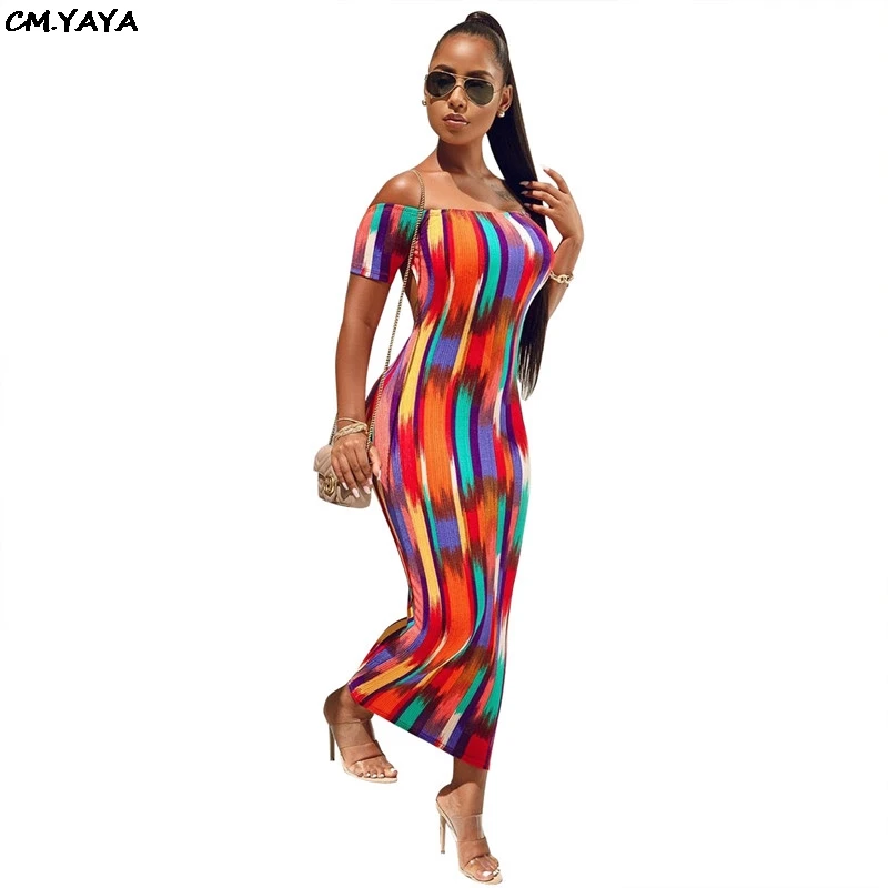 Красный women tie dye galaxy print off shoulder open back short sleeve bodycon maxi midi dress club party night long dresses GLQ286 - Цвет: Красный