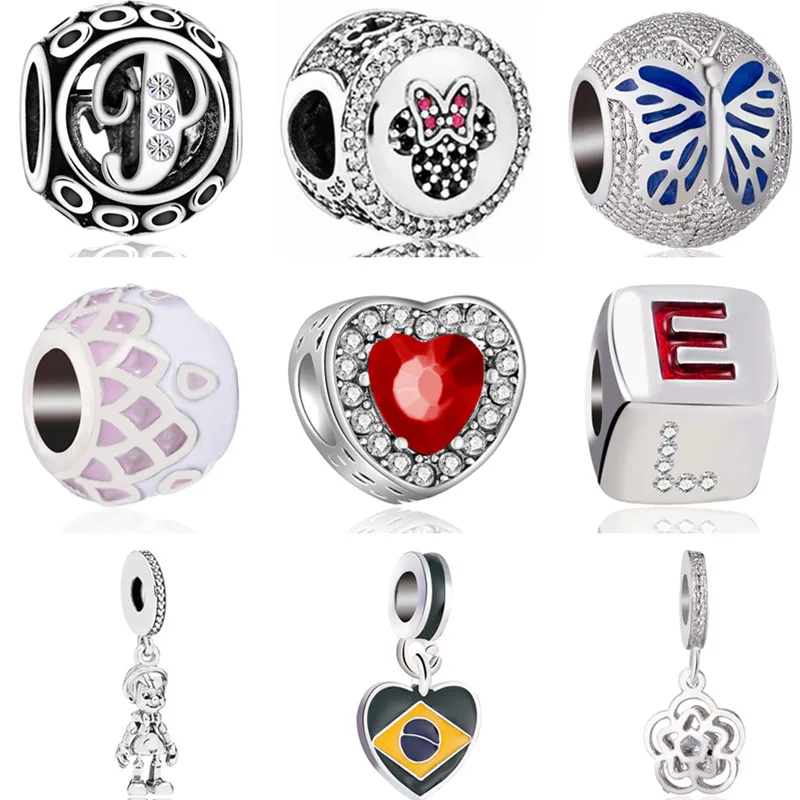 Европейский DIY волк цветы для маленьких мальчиков сердца Подвески бусины