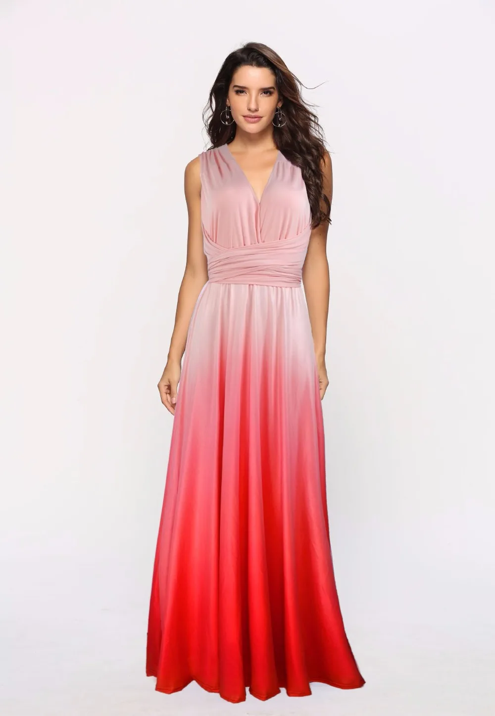 Новинка 2019 г. вечернее платье сексуальное с открытой спиной Простой Трикотажный