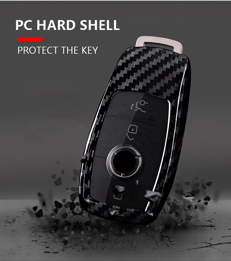 PC Carbon Fiber Fob полный защитный чехол автомобильный чехол для ключей для Mercedes Benz AMG E класс W213 для подарков