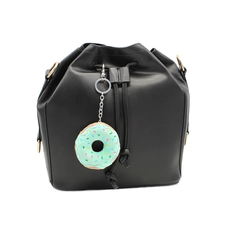 2019 New Arrival mini doughnut bag charm donut key Chain Key rings gift for children girls ghost emoji pendant NL01 | Украшения и