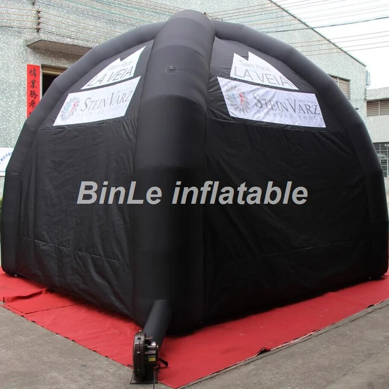 Надувная палатка на заказ черная рекламная китайская купольная Коммерческая 2