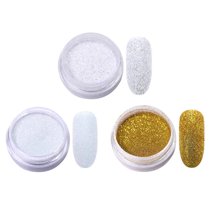 3Pcs Set 2 Голографический блестящий для ногтей порошок Сияющий сахар Блеск Дизайн ногтей голографическая Пыль порошок хромового пигмента Маникюр украшения для ногтей - Цвет: 3Pcs Set 2