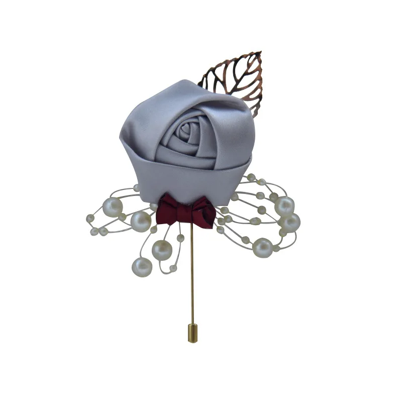 Свадебная брошь для выпускного вечера корсаж церемония цветок жениха бутоньерка