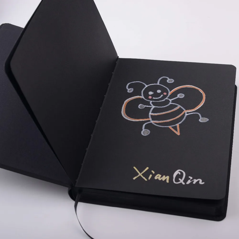 Звездное небо записная книжка с черной бумагой планировщик альбом Sketchbook Дневник Книга DIY канцелярские заметки офисные школьные канцелярские принадлежности Papelaria