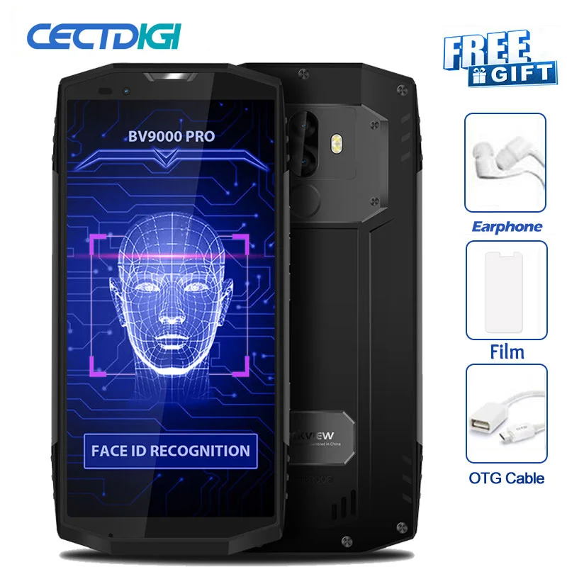 BLACKVIEW BV9000 PRO IP68 Водонепроницаемый смартфон 5 7 &quot18:9 Android 1 P25 2 6 ГГц 6G + 128G 4180 мАч NFC