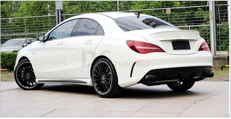 Задний бампер диффузор и выхлопные трубы для Mercedes CLA класс C117 X117 W117 спорт и CLA45