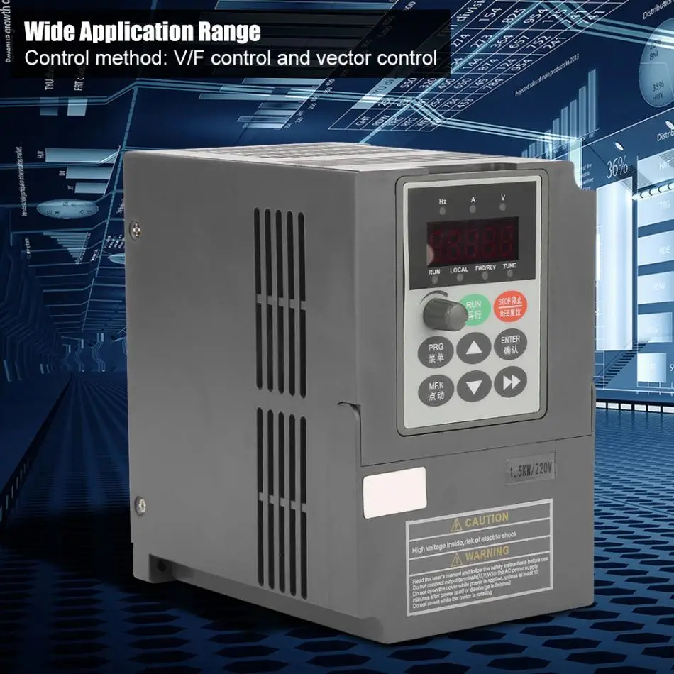1.5kW 2HP вектор Тип частотный инвертор VFD конвертер 1-Phase 220V постоянного тока до 3-х фазный 0-220V 7A преобразователь частоты