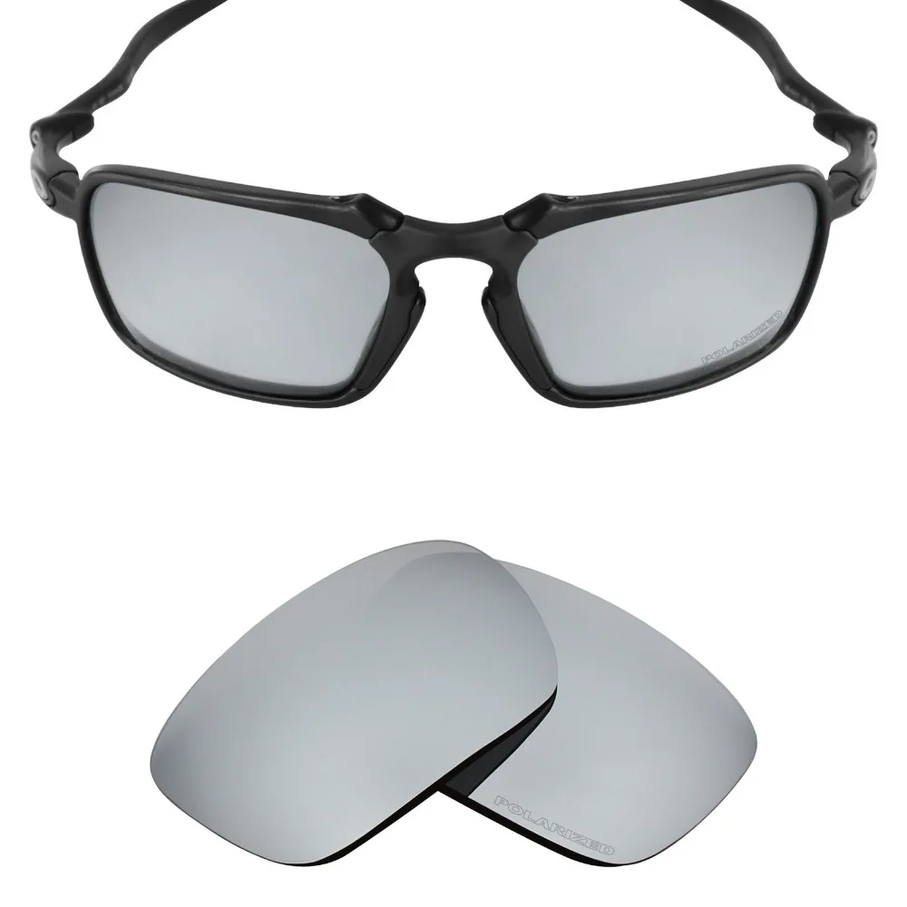 

Mryok+ POLARIZED Resist SeaWater Replacement Lenses for Oakley Badman Sunglasses Silver Titanium