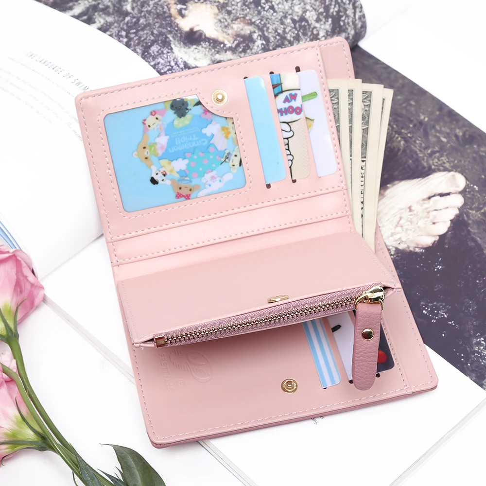 Женский кошелек маленькая милая бабочка короткие кожанные женские бумажники на