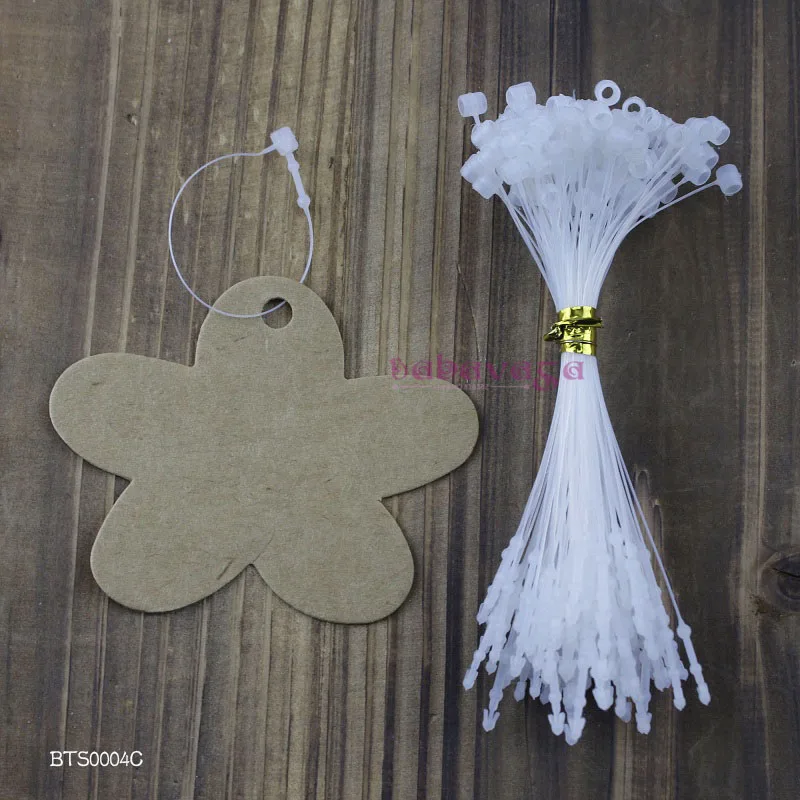 

Blank Kraft Paper Clothing Price Tags Gift Bookmarks DIY Jewelry Accessories Tags With Plastic Pins