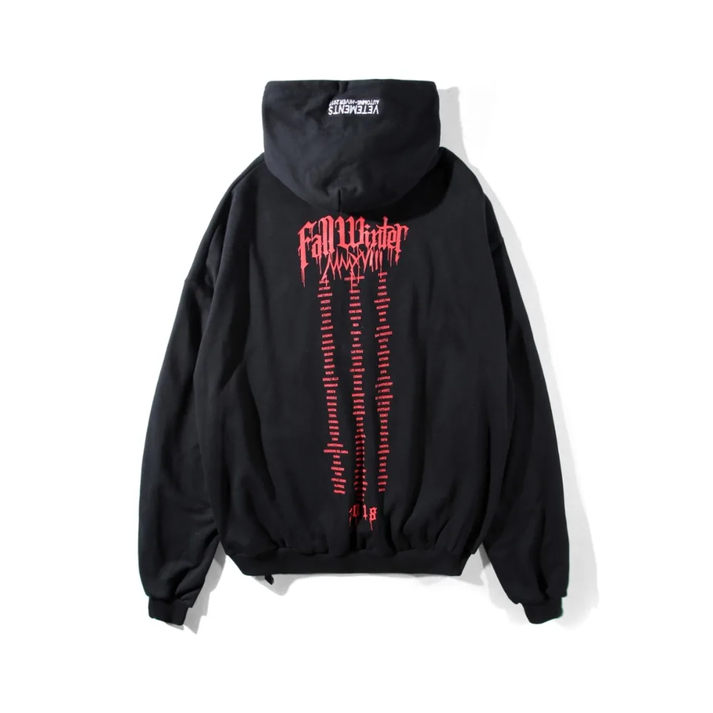 Vetements толстовки мужские хип-хоп скейтборд зима Канье Джастин Бибер Харадзюку
