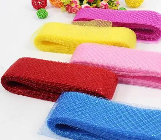 

2.8" 7cm Flat Plain Horse Hair Crinoline Crins Millinery Organza Mesh Fabric 100yard/lot