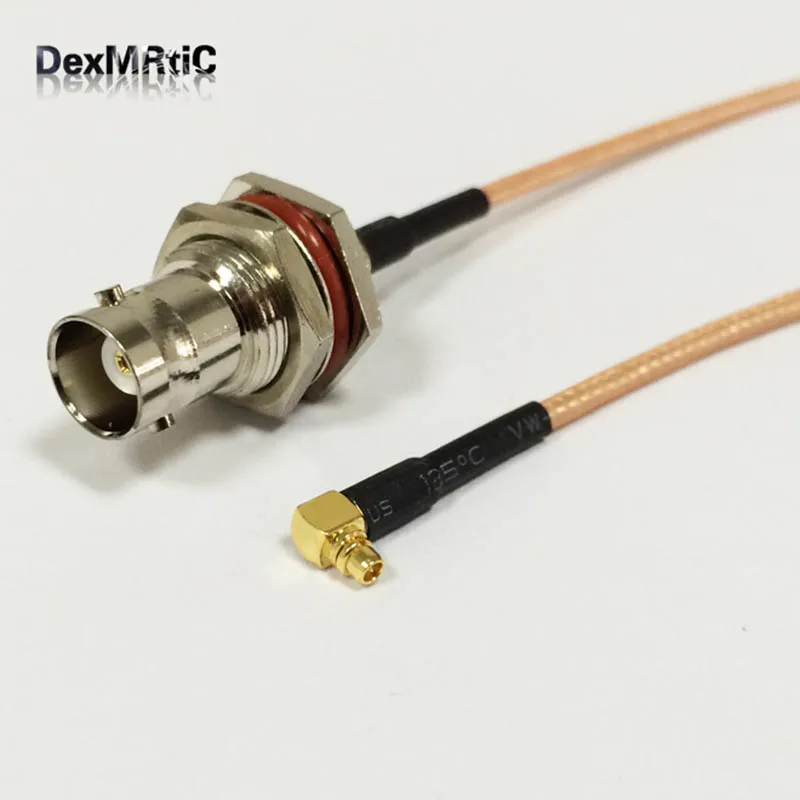 Rf mmcx Мужской Угловой переключатель BNC Женский кабель Pigtail RG316 15 см 6 дюймов по