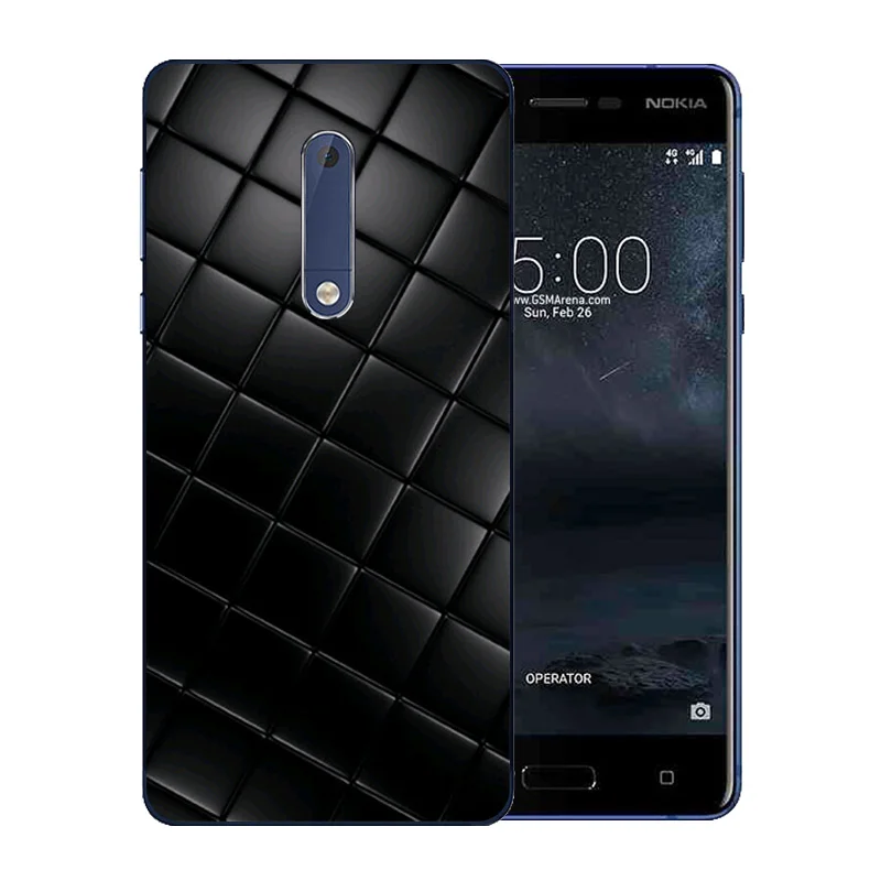 5 2 дюйма для Nokia задняя крышка мягкого силикона цветной узор матовый чехол