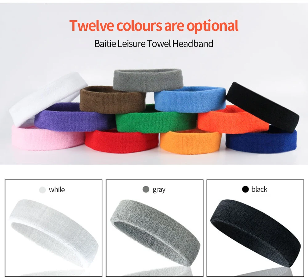 Sweatbands оголовье Йога баскетбольный спортзал теннис спортивный Фитнес стрейч руководитель группы волос Zweetband Hoofd Для мужчин Для женщин повязка от пота