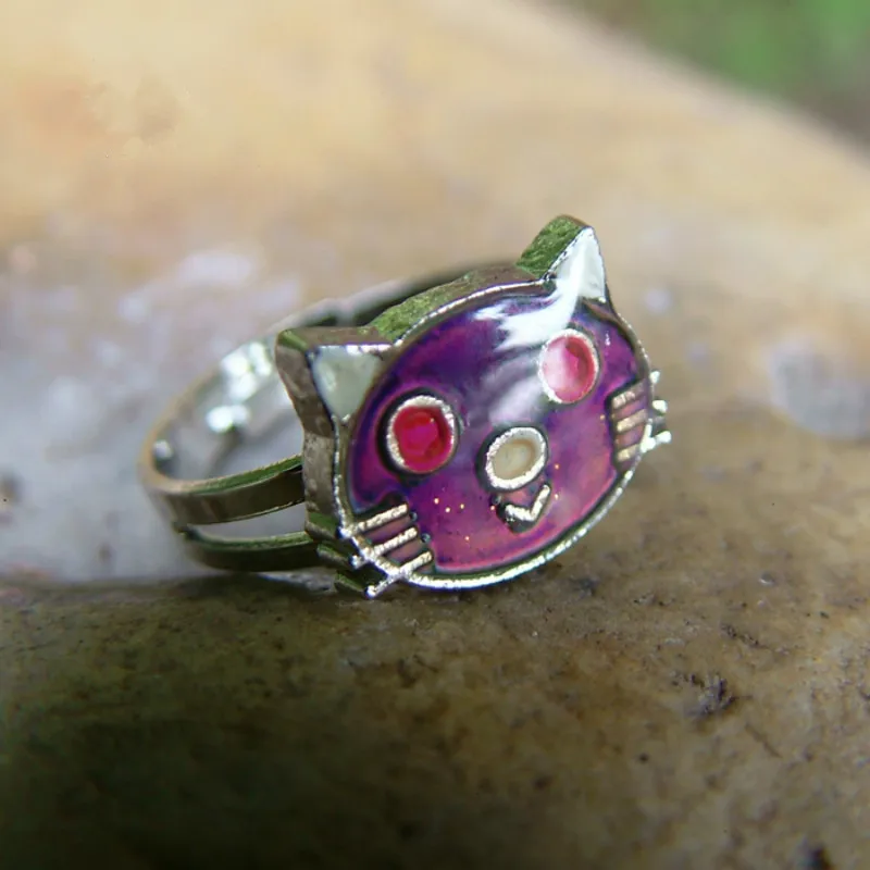 Регулируемое женское кольцо с котом для вечеринок | Украшения и аксессуары