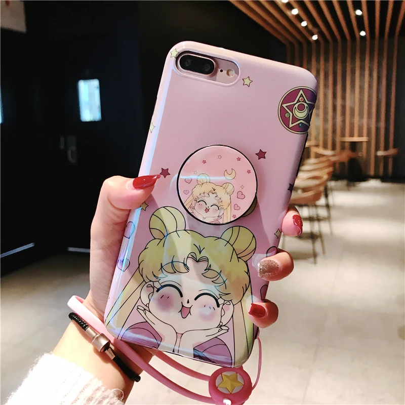 Для iphone XS max XR X Розовый Сейлор Мун мягкий чехол для 11 Pro 8plus 7plus 6SP 7 8 6 6S милый