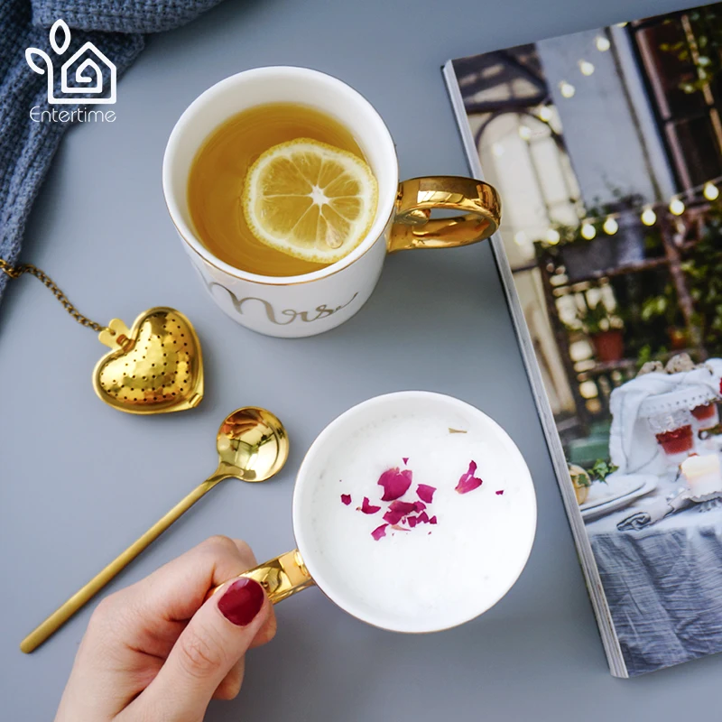 Развлекательный набор из 2 предметов керамические кофейные чашки роскошные