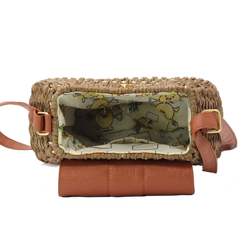 Женская летняя соломенная сумка с буквенным принтом популярная женская модная