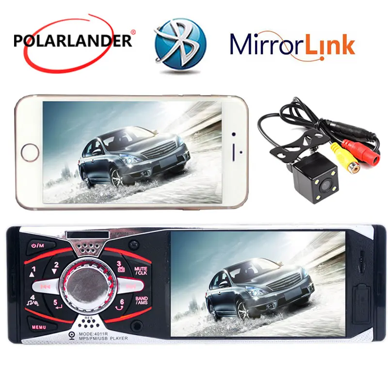 1 Din автомобильное радио в тире Авто Радио 12V Bluetooth Стерео Авторадио AUX IN MP3 FM/US