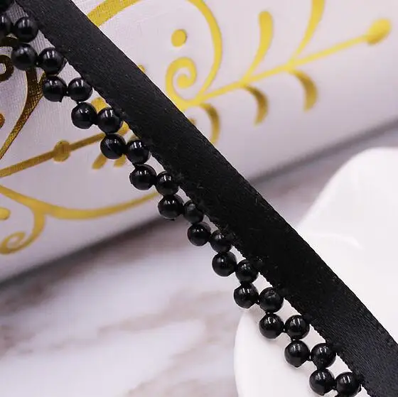 

10Yards 1cm Handmade Pearl Lace Webbing DIY Clothing Collar Accessories Sewing Material Lace Decoration Ruban Dentelle