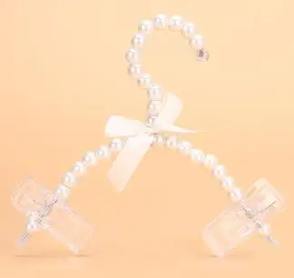 2 шт./лот 20 см Для Жемчужная вешалка для детей пластиковые крючки для детей собака вешалка для одежды стеллаж - Цвет: Белый