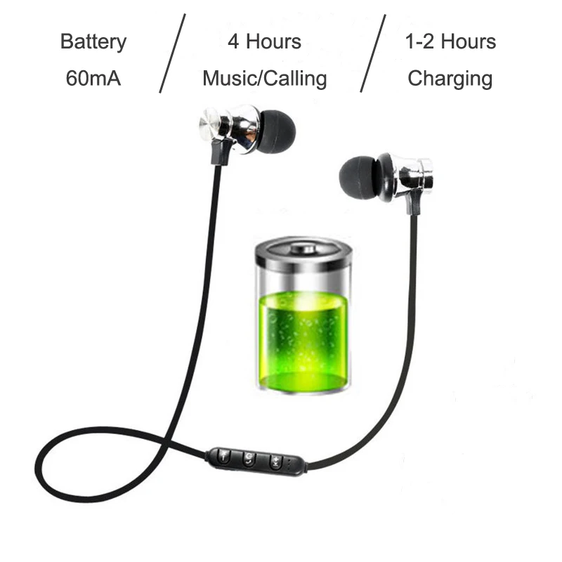 Bluetooth Беспроводные наушники с микрофоном магнитные правда bluetooth спорт Hifi HD звук