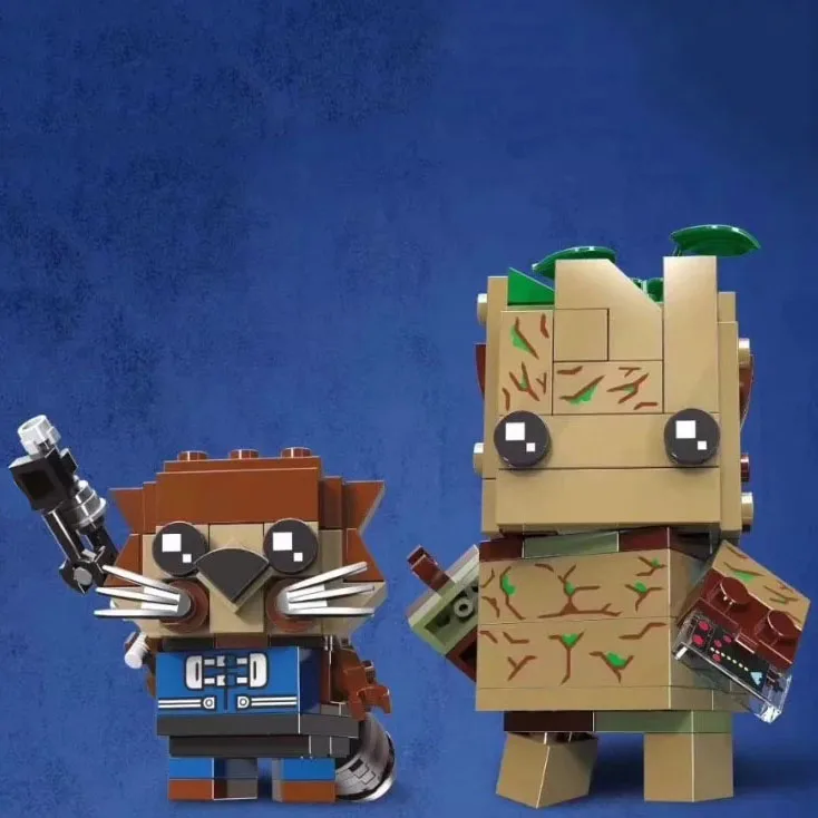6602 without box Новое поступление, конструктор Kennie Groot& Rocket Steve& crepper Owen& Blue Brickheadz, фигурки для детей, подарки - Цвет: 6602 without box