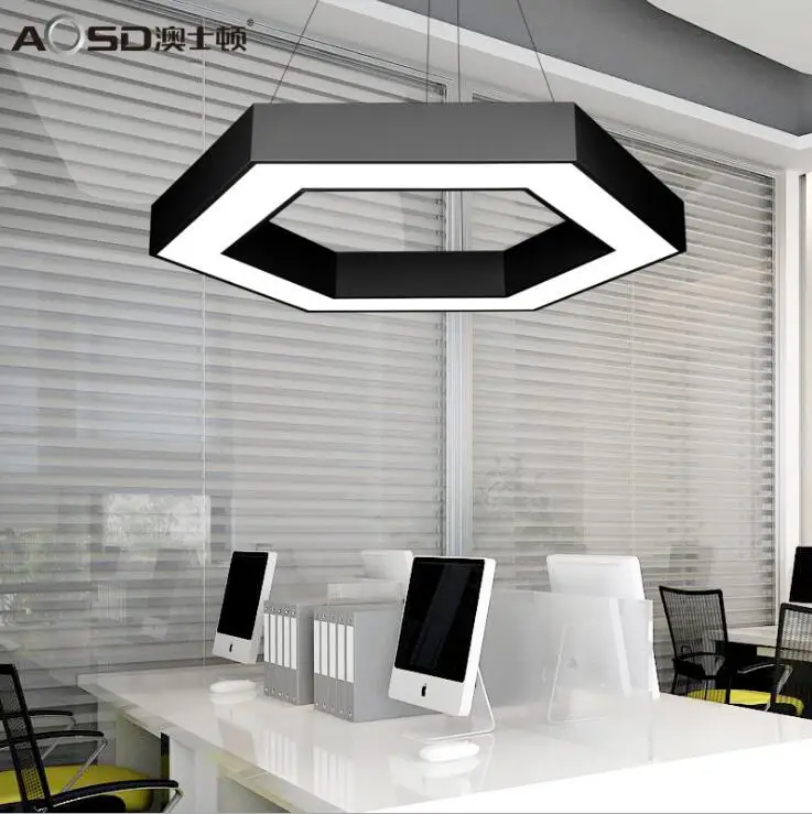 Led простая креативная офисная люстра офисный подвесной светильник инженерный