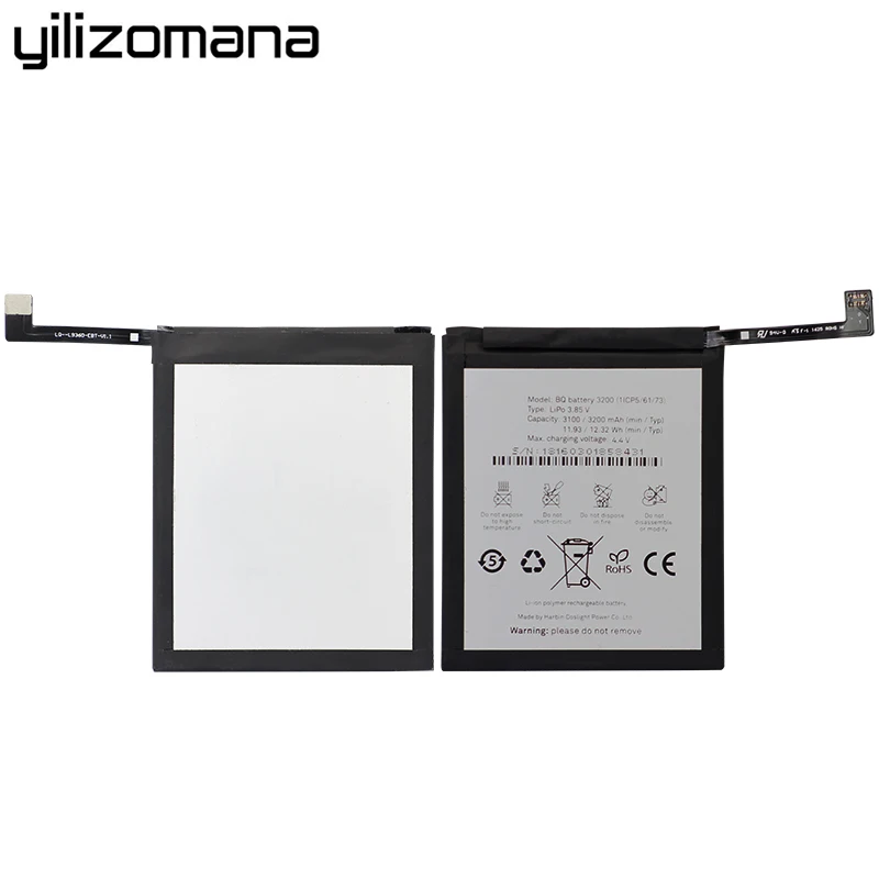 Yilizomana аккумулятор для телефона 3200 для BQ Aquaris X5 Plus высококачественные сменные батареи большой емкости 3200 мАч