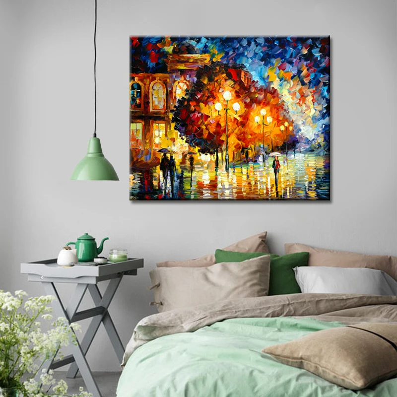 Cutiepop винтажная картина маслом Алмазная крестиком дождливая ночь 3D полная