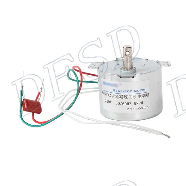 Высокий крутящий момент AC 220 V 5 RPM Коробка Передач Электрический редуктор двигателя Замена