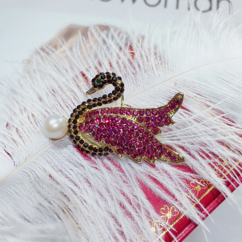 SHDIYAYUN 2019 новая брошь с жемчугом в виде лебедя для женщин благородная булавки