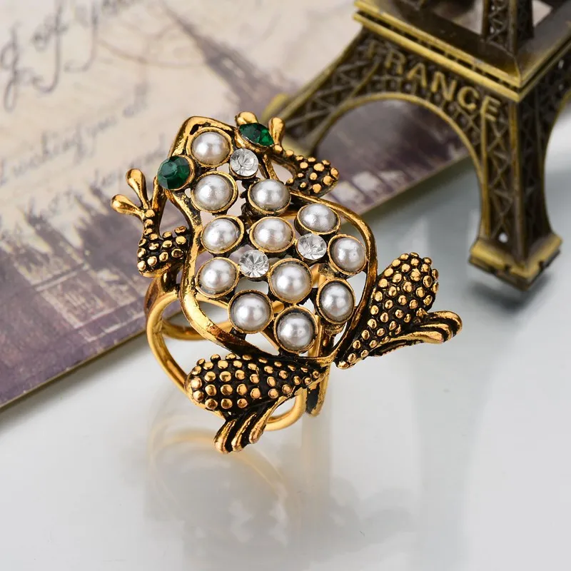 Scarf Fastener Imitation Pearl Cartoon Frog Brooch for Women Cute Kawaii corsage accessories Brand Rhinestone Brooches | Украшения и